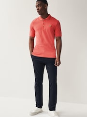 Lyle & Scott Electric Pink Classic Polo Shirt - Image 3 of 4