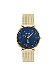 HUGO Gold IP Mesh Bracelet Watch - Image 3 of 5