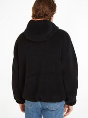 Calvin Klein Jeans Sherpa Half Zip Black Hoodie - Image 2 of 6