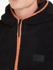 Calvin Klein Jeans Sherpa Half Zip Black Hoodie - Image 3 of 6