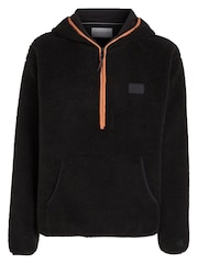 Calvin Klein Jeans Sherpa Half Zip Black Hoodie - Image 5 of 6