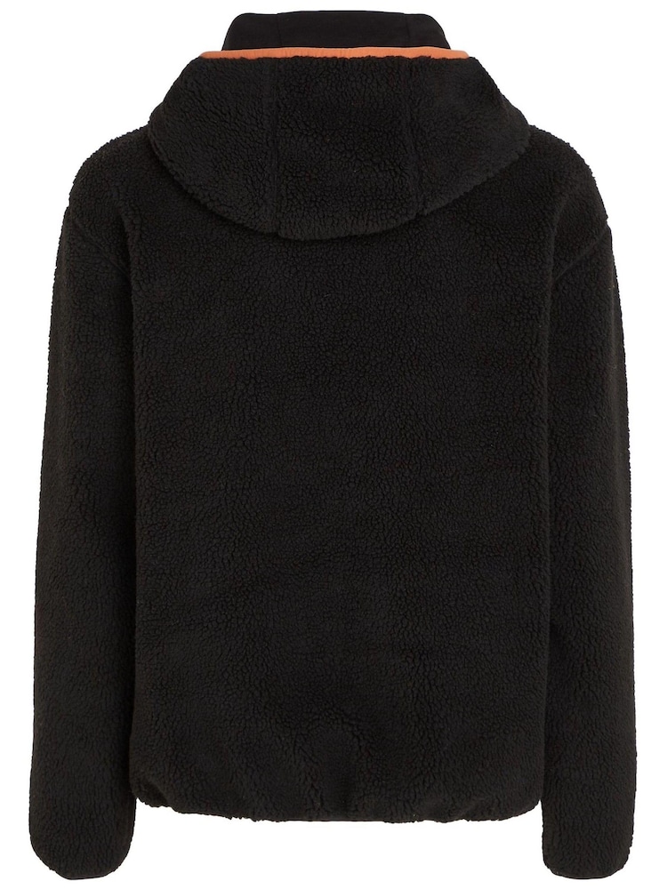 Calvin Klein Jeans Sherpa Half Zip Black Hoodie - Image 6 of 6