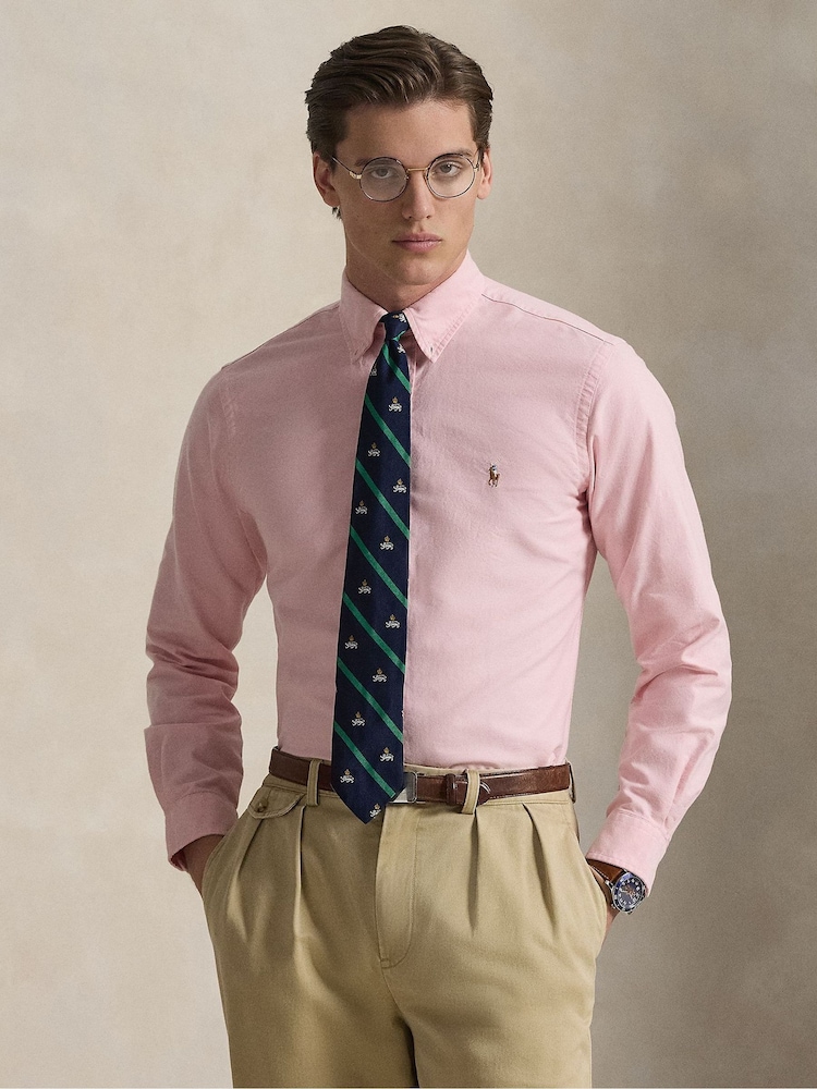 Polo Ralph Lauren Pink Custom Fit Oxford Shirt - Image 1 of 5