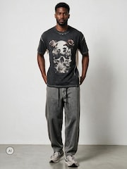 Religion Black Skull Cross Rose T-Shirt - Image 5 of 6