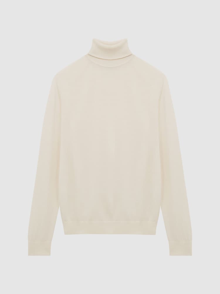 Reiss Bianco Caine Slim Fit Merino Wool Roll Neck Jumper - Image 2 of 6