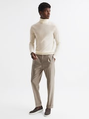 Reiss Bianco Caine Slim Fit Merino Wool Roll Neck Jumper - Image 3 of 6