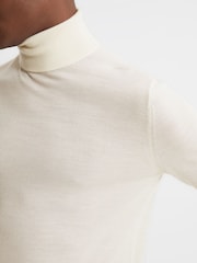 Reiss Bianco Caine Slim Fit Merino Wool Roll Neck Jumper - Image 4 of 6