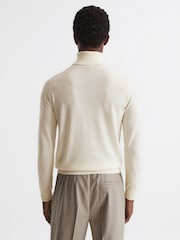 Reiss Bianco Caine Slim Fit Merino Wool Roll Neck Jumper - Image 5 of 6