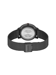 HUGO Black IP Mesh Bracelet Watch - Image 5 of 5