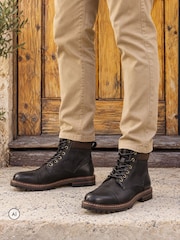 Novo Black NORRIS Lace Up Casual Boots - Image 1 of 4