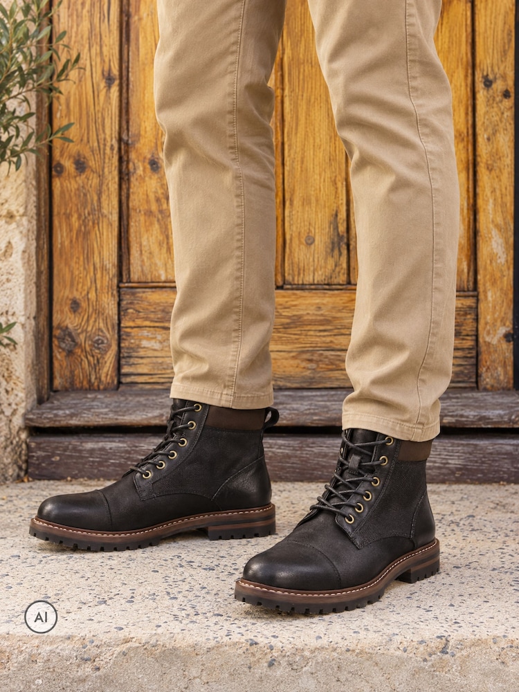 Novo Black NORRIS Lace Up Casual Boots - Image 1 of 4