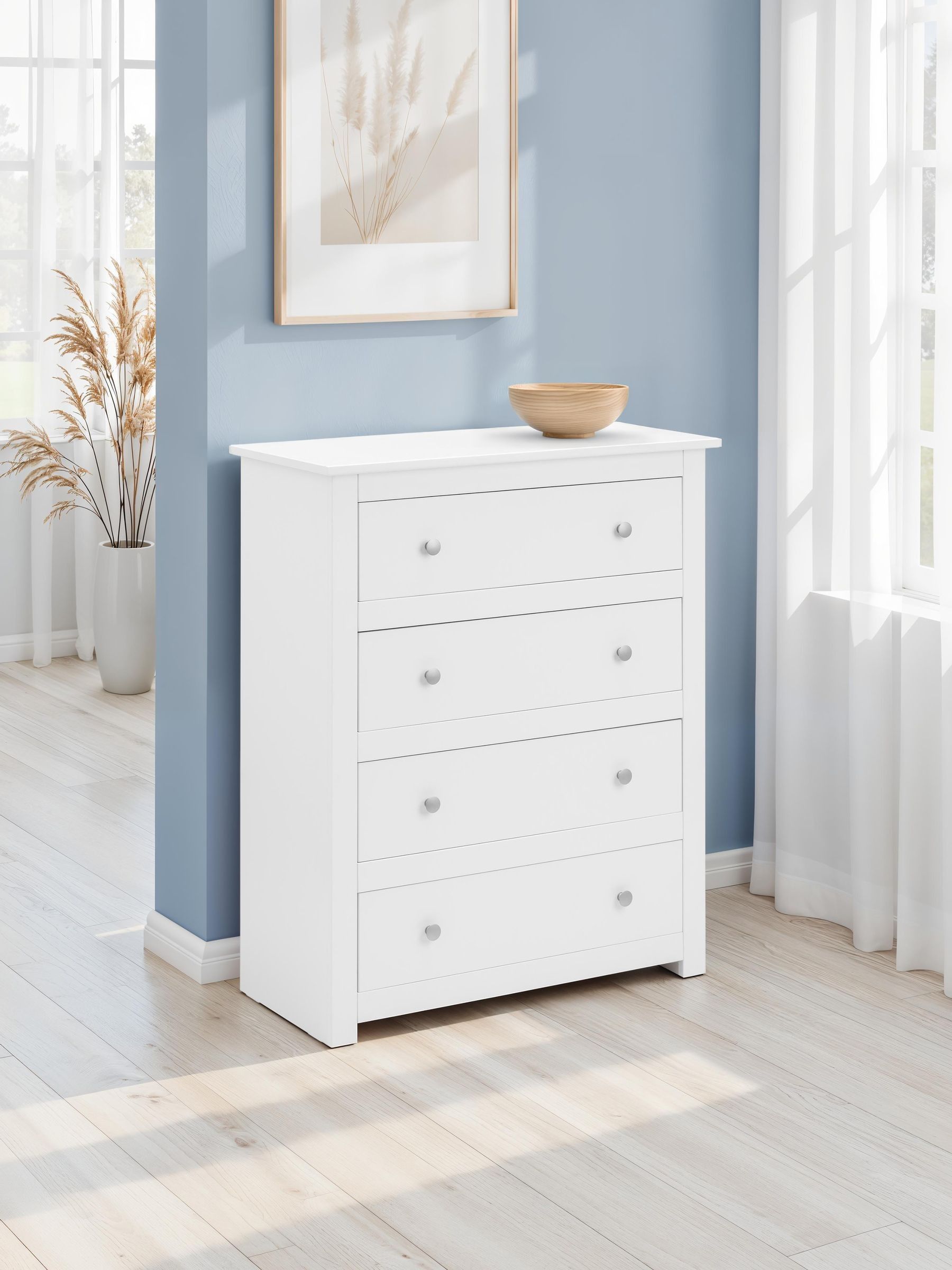 Julian Bowen Unisex Surf White Radley 4 Drawer Chest - Image 6