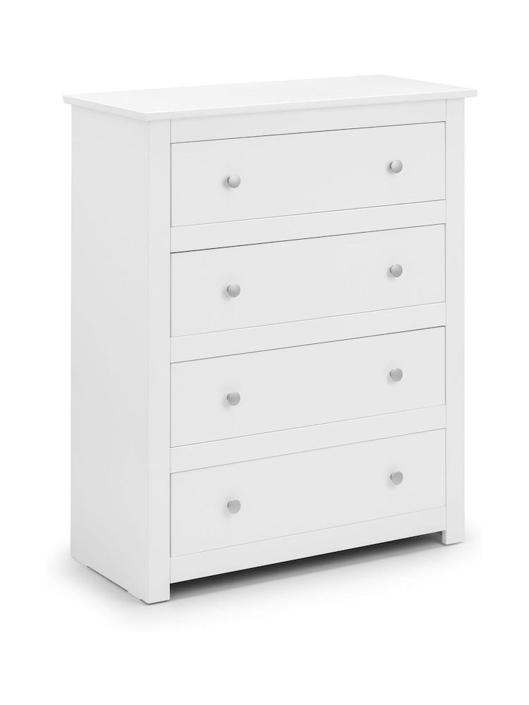 Julian Bowen Surf White Radley 4 Drawer Chest - Image 1 of 6