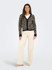 ONLY Leopard Print V-Neck Cardigan - صورة 2 من 6