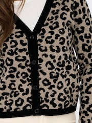 ONLY Leopard Print V-Neck Cardigan - صورة 4 من 6