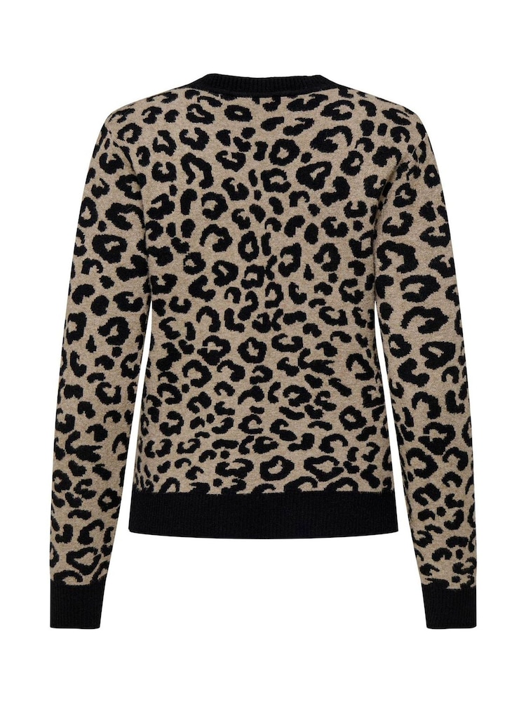 ONLY Leopard Print V-Neck Cardigan - صورة 6 من 6 ONLY Leopard Print V-Neck Cardigan - صورة 6 من 6