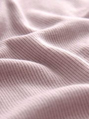Purple Soft Touch Ribbed Short Sleeve T-Shirt with TENCEL™ Lyocell - Image 5 of 5