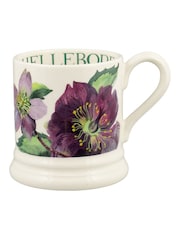 Emma Bridgewater Cream Hellebore 1/2 Pint Mug - Image 1 of 3