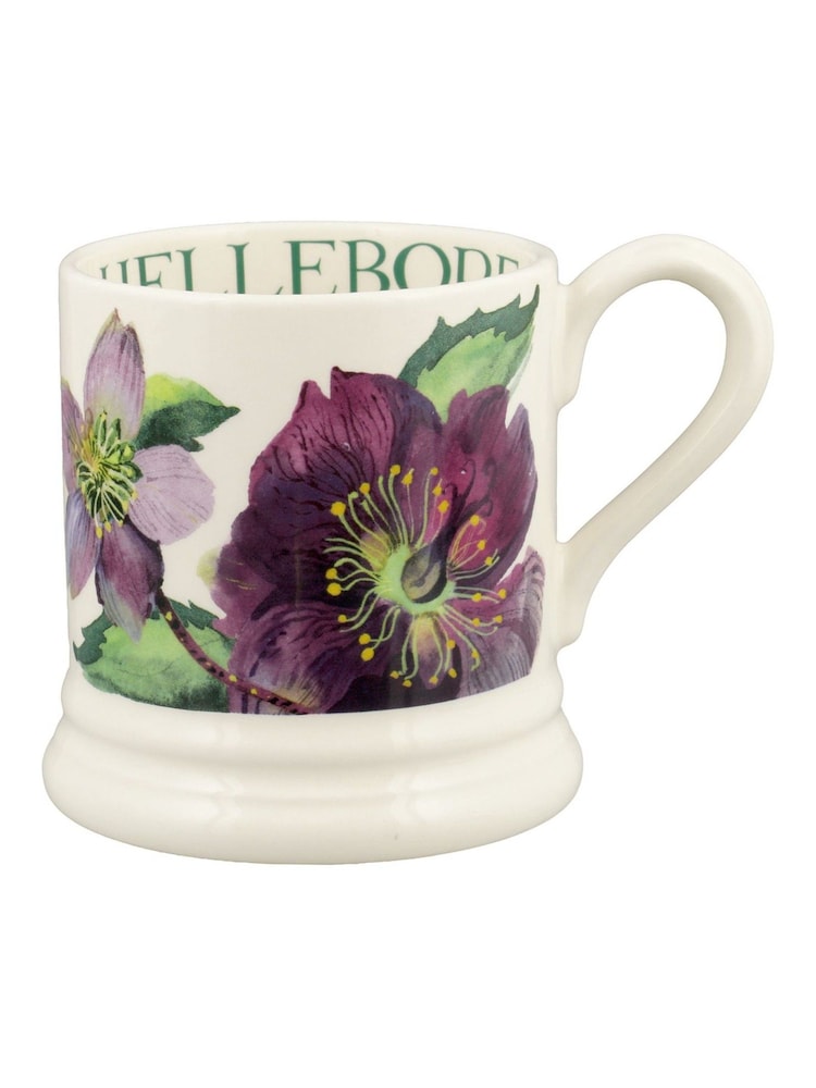 Emma Bridgewater Cream Hellebore 1/2 Pint Mug - Image 1 of 3 Emma Bridgewater Cream Hellebore 1/2 Pint Mug - Image 1 of 3