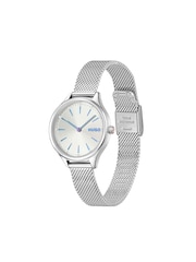 HUGO Silver Stainless Steel Mesh Bracelet Watch - Image 4 of 5