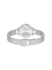 HUGO Silver Stainless Steel Mesh Bracelet Watch - Image 5 of 5