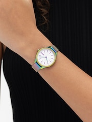 HUGO Metallic Glossy Light Yellow PVD Mesh Bracelet Watch - Image 1 of 5