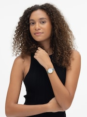 HUGO Metallic Glossy Light Yellow PVD Mesh Bracelet Watch - Image 2 of 5