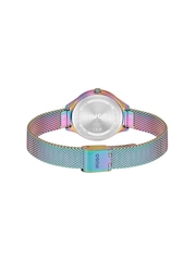 HUGO Metallic Glossy Light Yellow PVD Mesh Bracelet Watch - Image 5 of 5