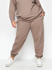 Yours Curve Brown Joggers - Image 1 of 4