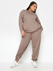 Yours Curve Brown Joggers - Image 2 of 4