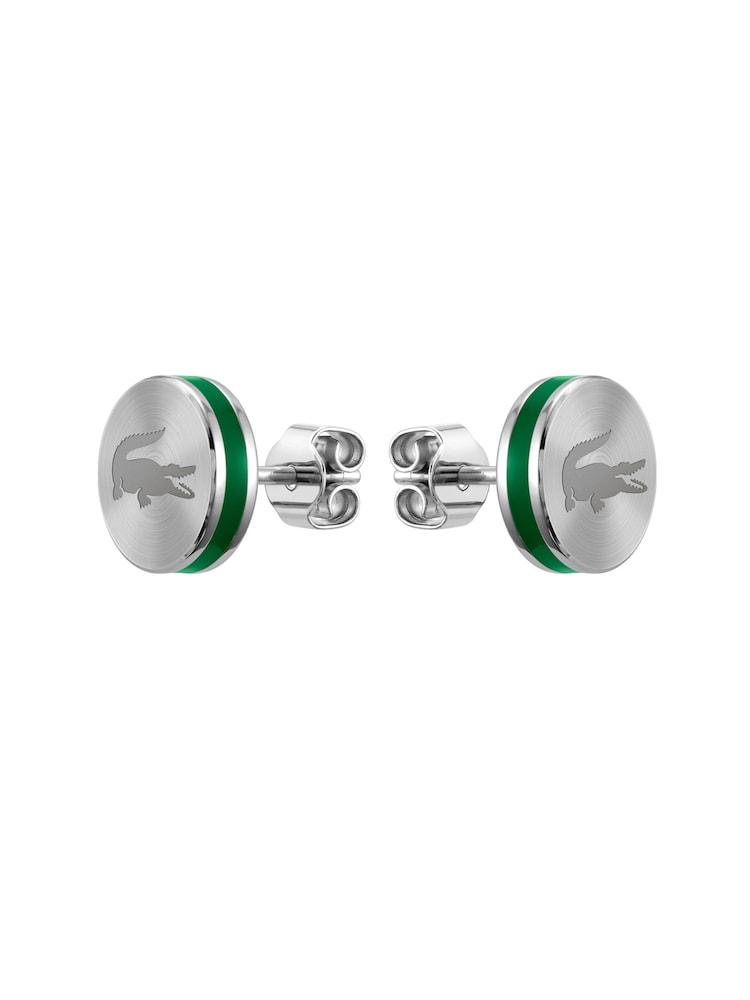 Lacoste Silver Tone Lacoste Gents Baseline Stainless Steel Earrings - Image 1 of 1