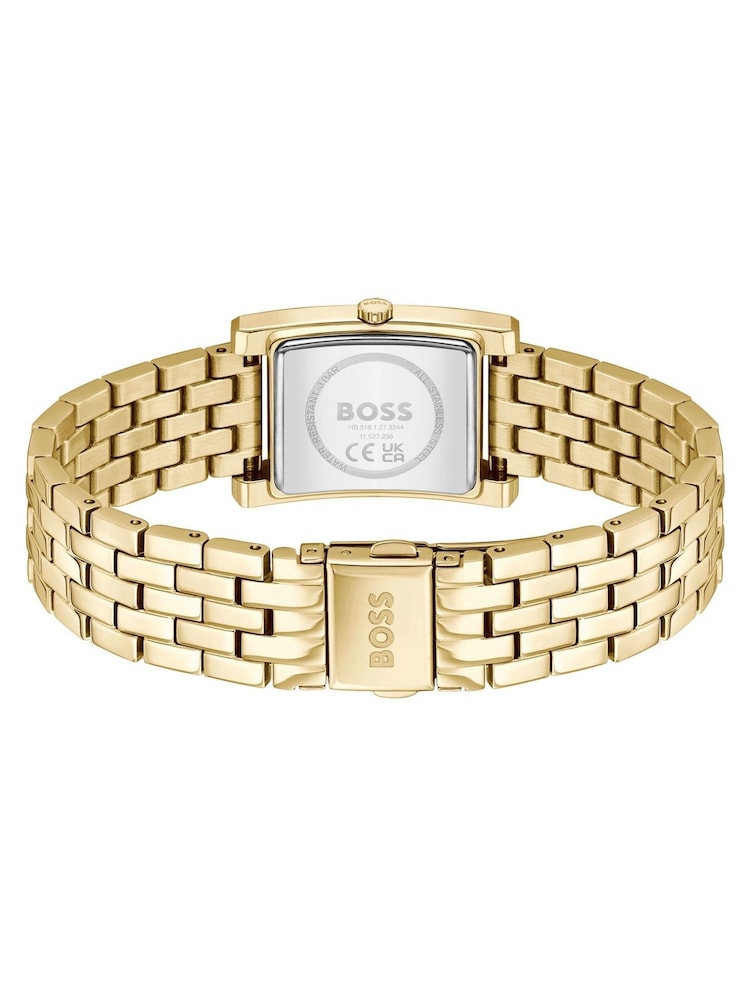 BOSS Gold Lucy Light IP Tank Watch - Image 4 of 4