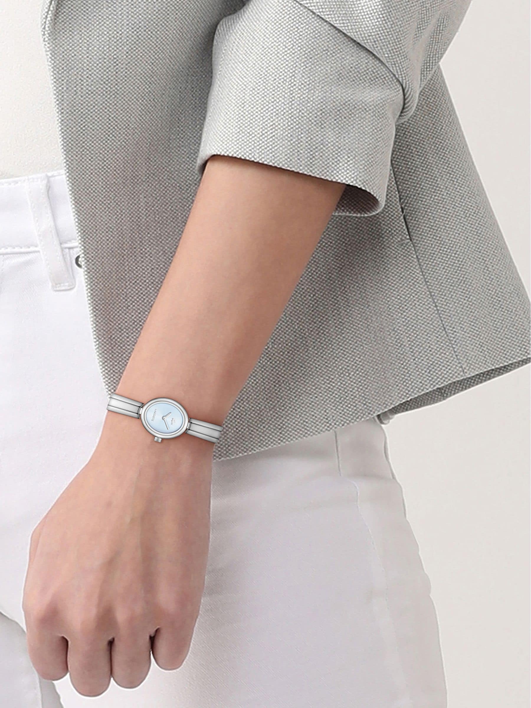 Lacoste Women's Suzanne Ice Blue Dial Stainless Steel Bangle Watch - Image 4