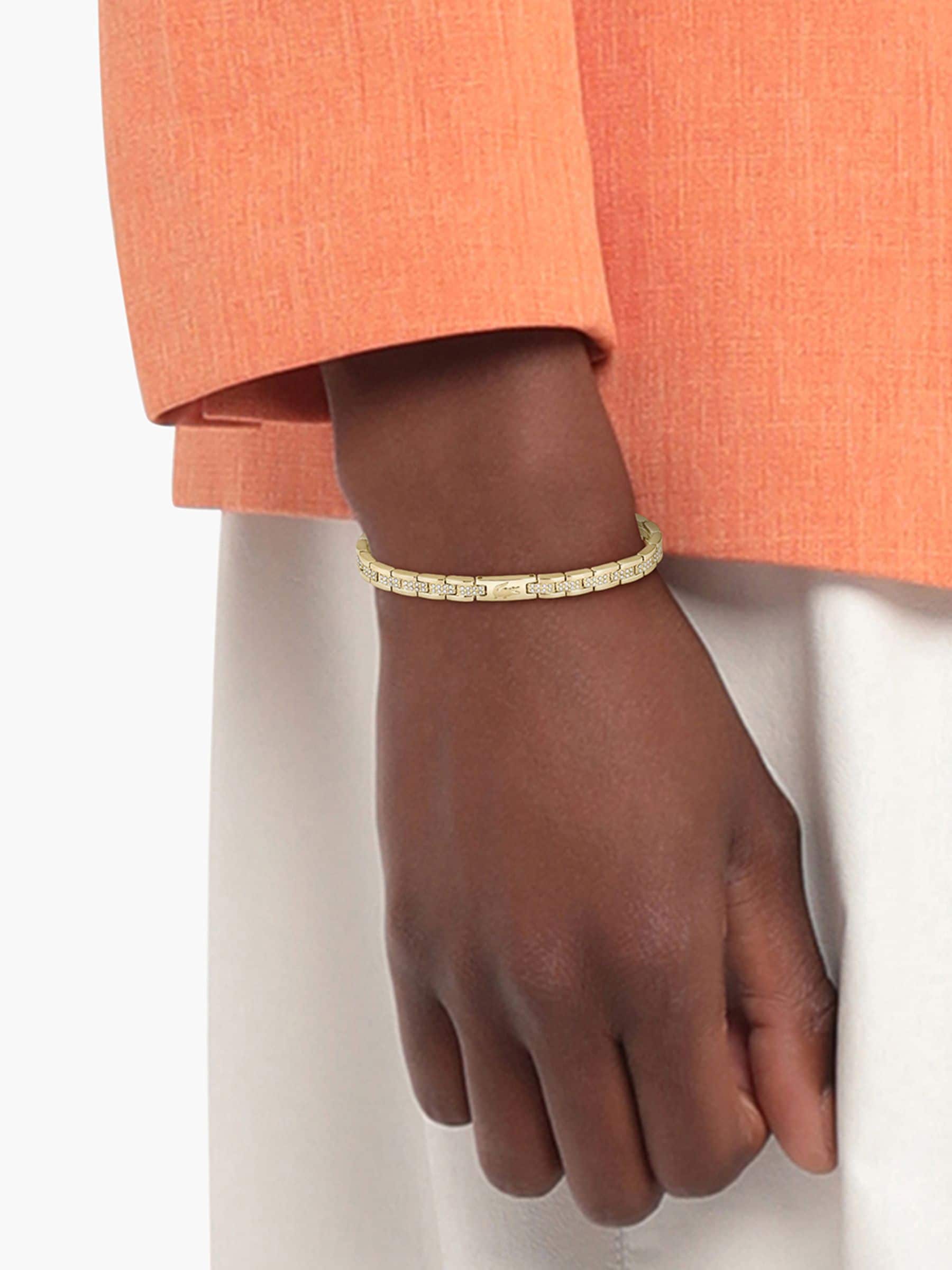 Lacoste 2040671 Metropole Gold IP Bracelet With Crystals Jewellery - Image 2