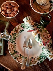 Emma Bridgewater Cream Bring In The Green Large Dinner Plate - Image 1 of 2