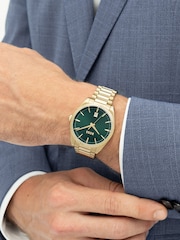 BOSS Green/Gold Cheswick Two Tone Stainless Steel And Gold IP Watch - Image 1 of 5