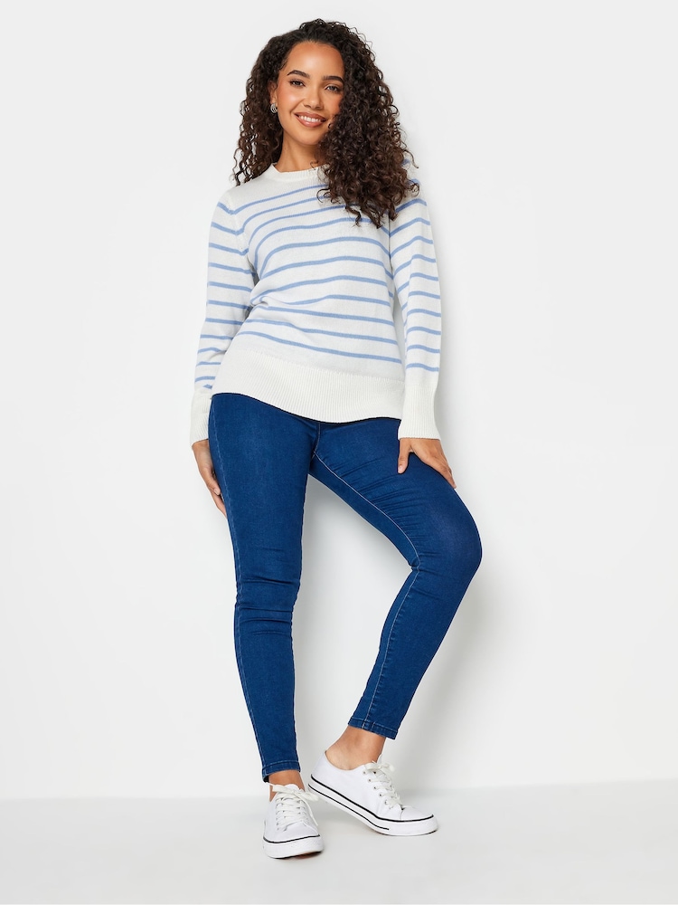 Blau - M&Co Gestreifter Pullover - Bild 1 von 4