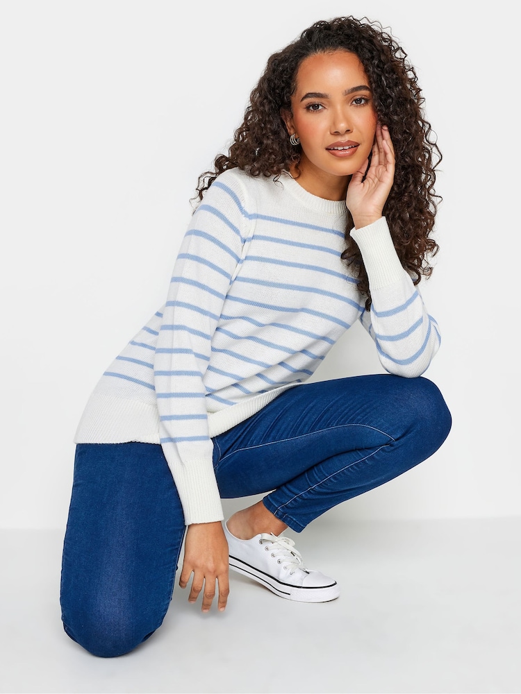 Blau - M&Co Gestreifter Pullover - Bild 2 von 4