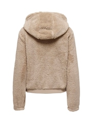 Chaqueta de peluche con capucha y cremallera de ONLY - Imagen 6 de 6
