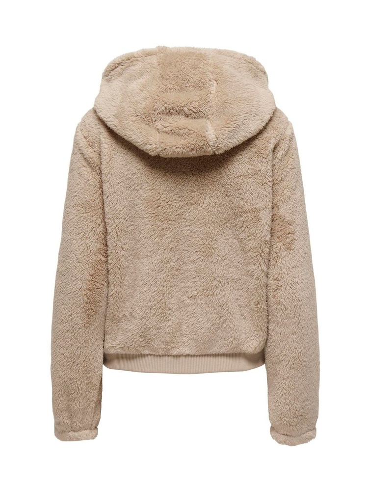 Chaqueta de peluche con capucha y cremallera de ONLY - Imagen 6 de 6