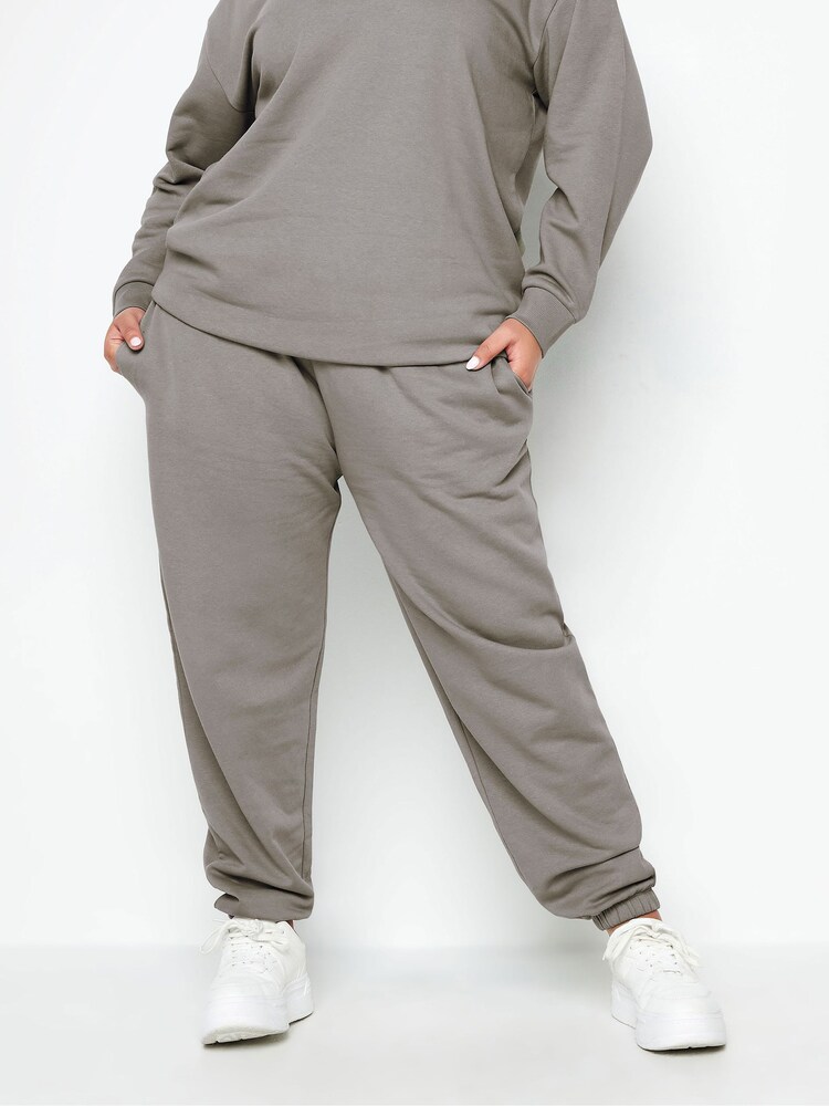 Yours Curve Light Grey Joggers - Image 1 of 4