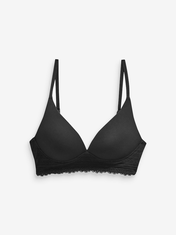 Black Forever Comfort® Light Pad Non Wire Lounge Bra - Image 1 of 2