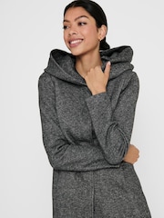 ONLY Grey Midi Coat With Hoodie - Image 1 of 7