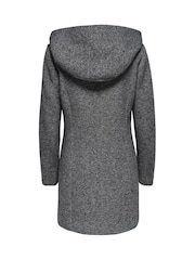 ONLY Grey Midi Coat With Hoodie - Image 7 of 7