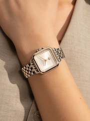 Olivia Burton Silver 28mm Stainless Steel and Rose Gold Grosvenor Watch - Image 1 of 6