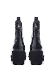 Bleu - Bottines Chelsea compensées Allby de Moda in Pelle - Image 4 sur 5