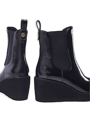 Bleu - Bottines Chelsea compensées Allby de Moda in Pelle - Image 5 sur 5