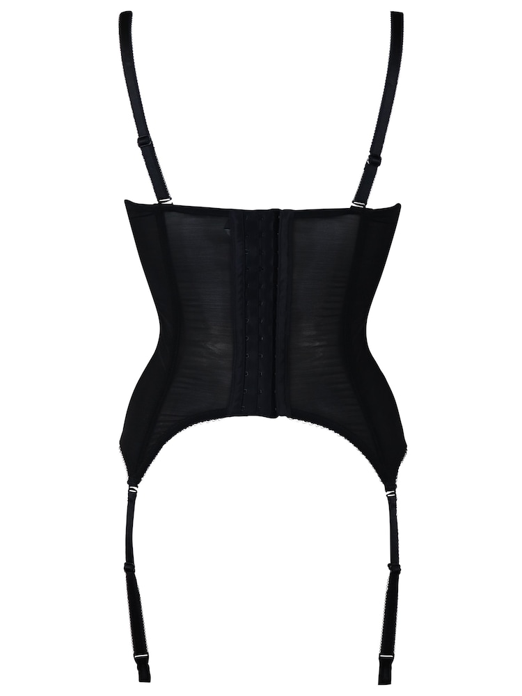 Pour Moi Black Amour Padded Underwired Strapless Basque Bra - Image 4 of 4