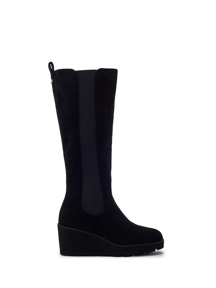 Қара - Moda in Pelle Rounia Glitz Rand Stretch Ұзын Wedges - 4суретінің 1 суреті Қара - Moda in Pelle Rounia Glitz Rand Stretch Ұзын Wedges - 4суретінің 1 суреті