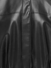 ONLY Black Faux Leather Bomber Jacket - Image 8 of 8